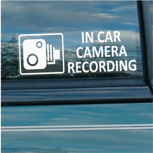 CCTV Taxi Bus vehicle warning sticker sign X 6  8cmx3cm video recording decal 